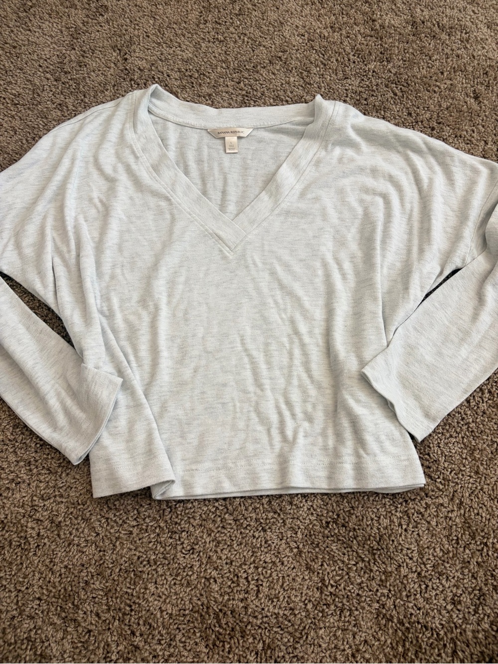 Heathered v-neck